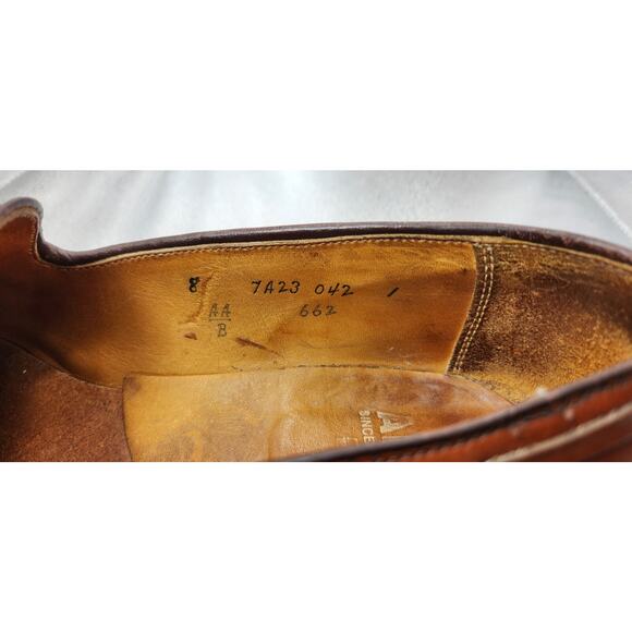 Alden Tassel Loafers 662 Shoes 8AA /B Brown Calfskin Pre-owned See Pictures main image 13